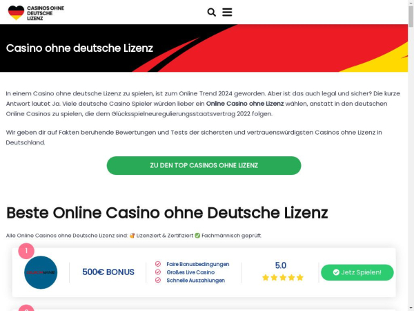 casinosohnedeutschelizenz.com